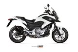 Schalldämpfer Escape Mivv Suono Schwarz Schwarz Edelstahl Honda Nc 700 SX 2012 - 2014