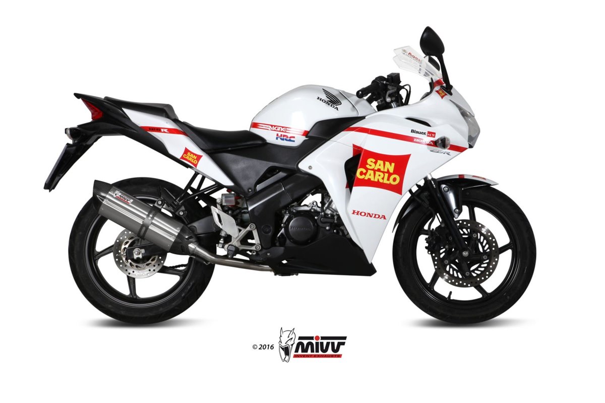 Full System 1 In 1 Exhaust Mivv Suono Stainless Steel Honda Cbr 125 R 2011 - 2016