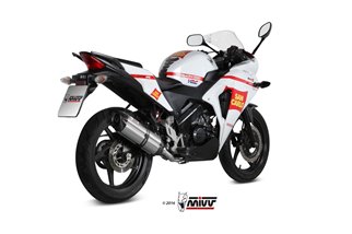 Komplette Auspuffanlage 1 in 1 Escape Mivv Suono Edelstahl Honda Cbr 125 R 2011 - 2016