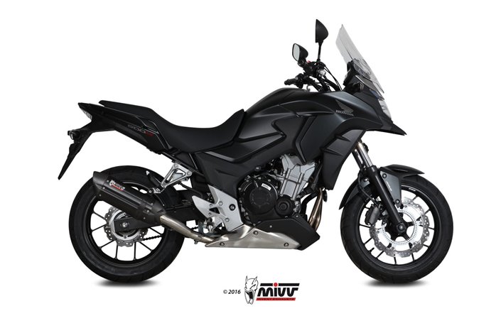 Schalldämpfer Escape Mivv Suono Schwarz Schwarz Edelstahl Honda Cb 500 X 2016