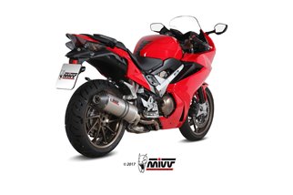 Silencer Exhaust Mivv Oval Titanium With Carbon Cup Honda Vfr 800 F 2014 - 2020