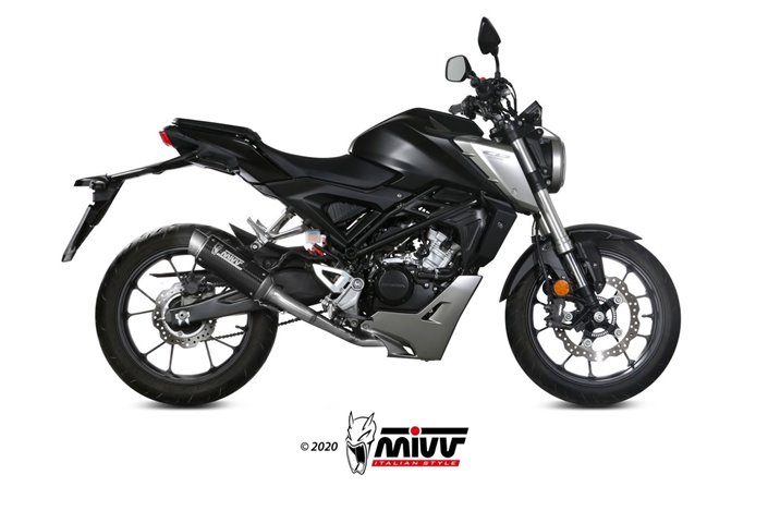 Full System 1 In 1 Exhaust Mivv Gp Pro Carbon Honda Cb 125 R 2018 - 2020