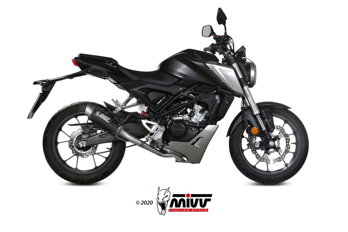 Full System 1 In 1 Exhaust Mivv Gp Pro Carbon Honda Cb 125 R 2018 - 2020