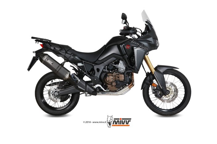 Schalldämpfer Escape Mivv Speed Edge Schwarz Schwarz Edelstahl Honda Crf 1000 L Africa Twin 2016 - 2019