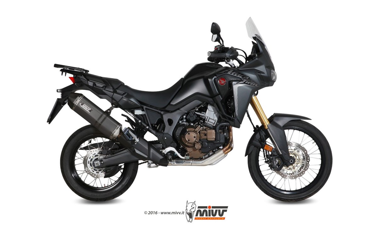 Schalldämpfer Escape Mivv Speed Edge Schwarz Schwarz Edelstahl Honda Crf 1000 L Africa Twin 2016 - 2019