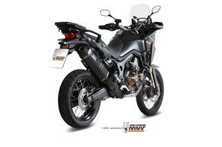 Sistema Di Scarico Terminale H.059.LRB Mivv Speed Edge Inox Nero Honda CRF 1000 L Africa Twin 2016-2019