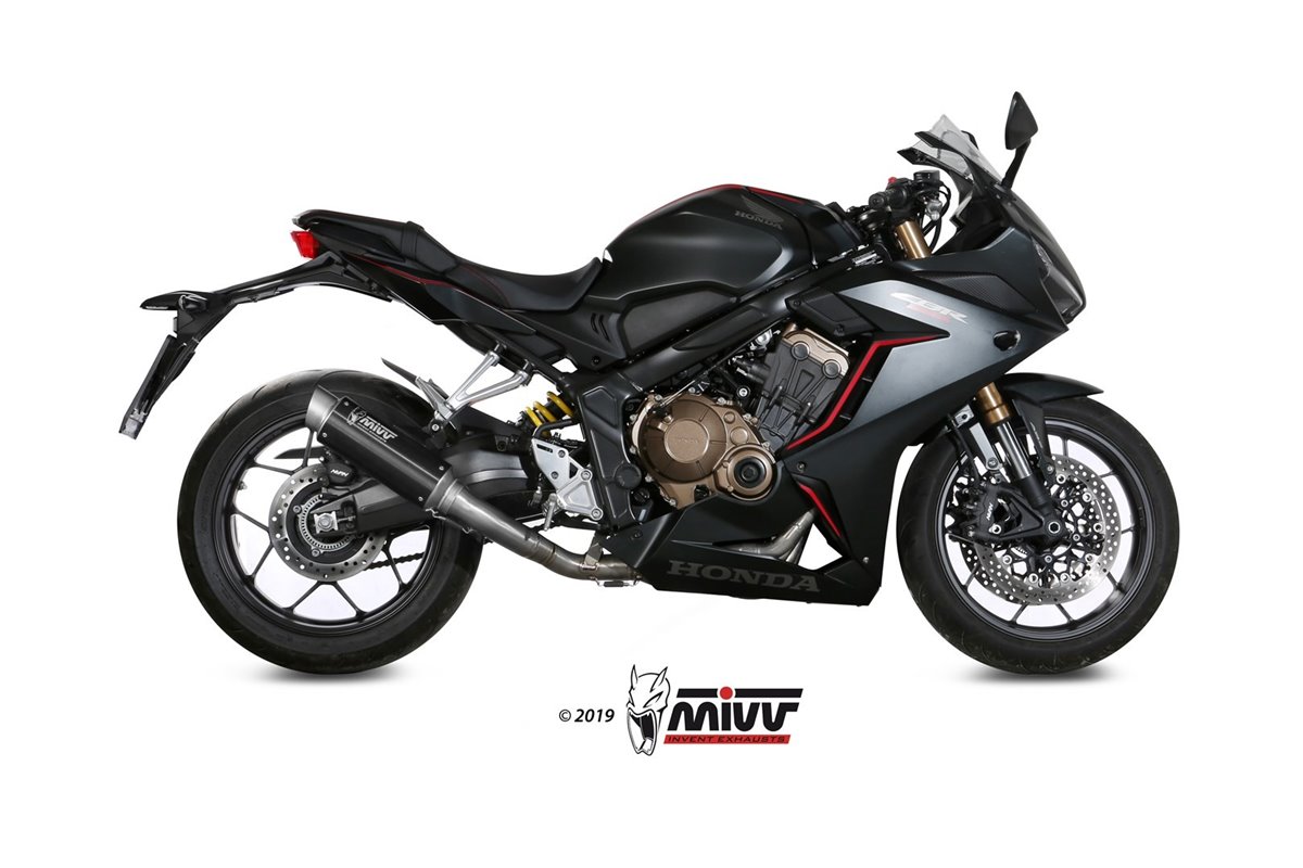 Système Complet 1 En 1 Echappement Mivv Gp Pro Noir Noir Inox Honda Cbr 650 R 2019 - 2022