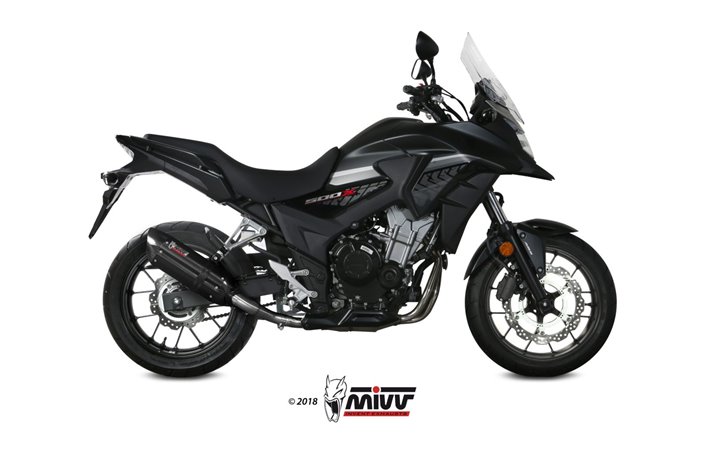 Schalldämpfer Escape Mivv Suono Schwarz Schwarz Edelstahl Honda Cb 500 X 2017 - 2022