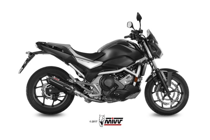 Silencieux Echappement Mivv Suono Noir Noir Inox Honda Nc 750 SX 2016 - 2022