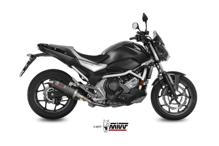 Sistema di Scarico Terminale H.065.L3C Mivv Oval Carbonio Con Coppa Carbonio Honda NC 750 S-X 2016-2022