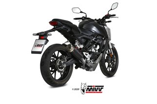 Système Complet 1 En 1 Echappement Mivv Gp Pro Noir Noir Inox Honda Cb 125 R 2018 - 2020