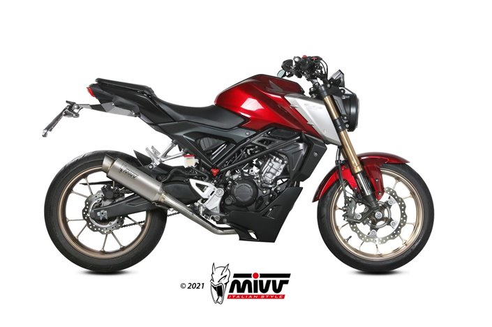 Full System 1 In 1 Exhaust Mivv Gp Pro Titanium Honda Cb 125 R 2021 - 2022