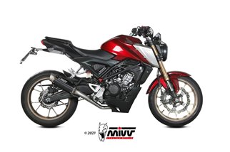 Système Complet 1 En 1 Echappement Mivv Gp Pro Noir Noir Inox Honda Cb 125 R 2021 - 2022