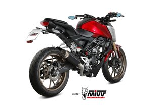 Full System 1 In 1 Exhaust Mivv Gp Pro Black Black Stainless Steel Honda Cb 125 R 2021 - 2022