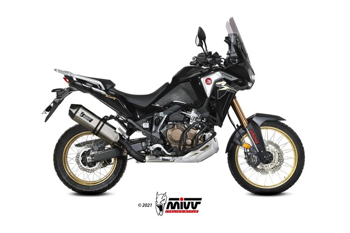 Schalldämpfer Escape Mivv Speed Edge Edelstahl Honda Crf 1100 L Africa Twin 2020 - 2022