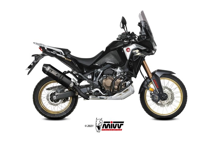 Sistema Di Scarico Terminale H.079.LRB Mivv Speed Edge Inox Nero Honda Crf 1100 L Africa Twin 2020 - 2023