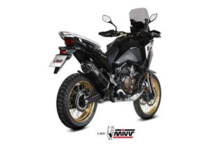 Schalldämpfer Escape Mivv Speed Edge Schwarz Schwarz Edelstahl Honda Crf 1100 L Africa Twin 2020 - 2022