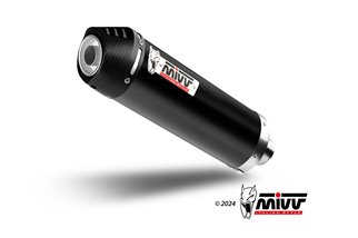 Sistema Di Scarico Terminale H.086.LZC Mivv OVAL INOX NERO CON COPPA CARBONIO Honda XL 750 Transalp 2023-2024