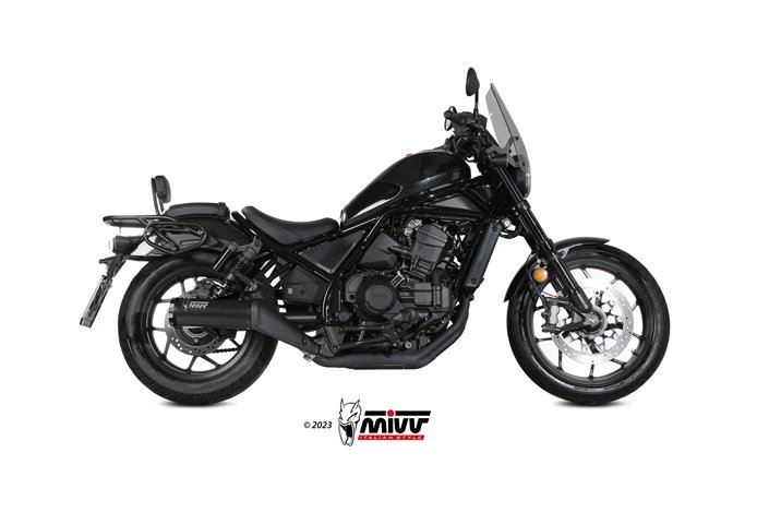 Sistema di scarico Terminale H.092.LH1BA Mivv HR-1 INOX NERO FONDELLO ALLUMINIO Honda CMX 1100 rebel 2022-24