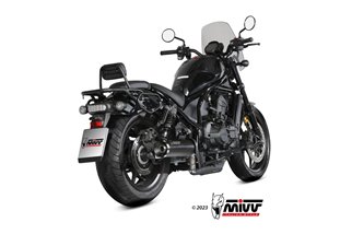 Sistema di scarico Terminale H.092.LH1BA Mivv HR-1 INOX NERO FONDELLO ALLUMINIO Honda CMX 1100 rebel 2022-24