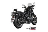 Sistema di Scarico Terminale H.092.LH1BG Mivv HR-1 INOX NERO FONDELLO CARBONIO LUNGO Honda CMX 1100 Rebel 2022-24