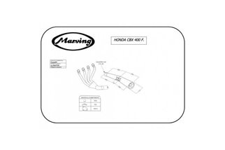 Système d'échappement complet Honda CBX 400F 1981 1984 Marche