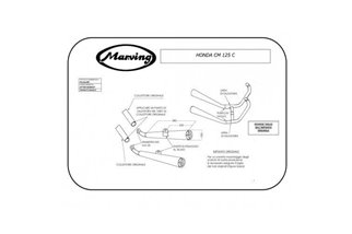 TERMINALI SCARICHI SILENZIATORI OMOLOGATI MARVING CM 125 C 1982 1988