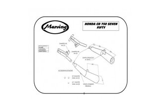 Honda CB 750 sept Cinquante 1992 2002 Silencieux Martaing