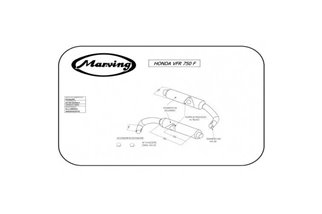 EXHAUST SILENCERS APPROVED MARVING HONDA VFR 750 F RC24 / J 1988-89