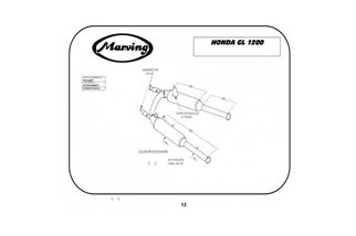 HONDA GL 1200 1984 MARTION SILLENCERS AUSGLASSEN