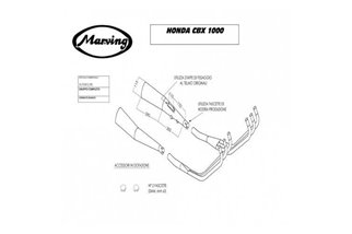 Échappement complet 6 2 Master Honda CBX 1000 1978 1982 Marving