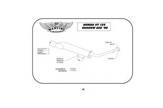 Abgasabgasklemme Honda VT 125 Schatten 1999 markt