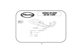 SISTEMA DI SCARICO COMPLETO 4 IN 2 MARVING HONDA CB 900 F 1982 1983