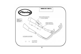 Kompletter Abgas 6 2 Master Honda CBX 1000 Pro Link 1978 1982 Markte