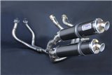 Terminali di scarico race inox doppio carbonio Tyga Honda VFR400RR NC30