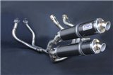 Terminali di scarico race inox doppio carbonio Tyga Honda VFR400RR NC30