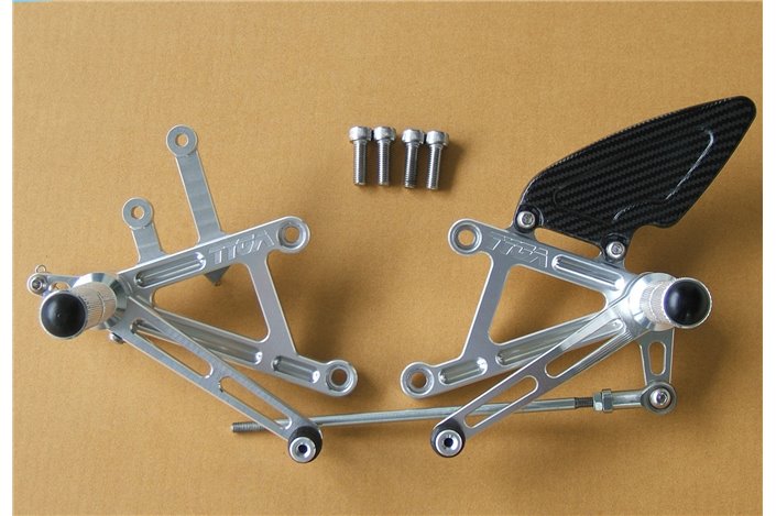 Kit marchepied racing cnc argent Tyga Honda CBR250R 2011 - 15