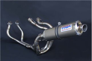 Exhaustset race stainless steel silencer stainless steel oval Tyga Honda RVF400RR NC35