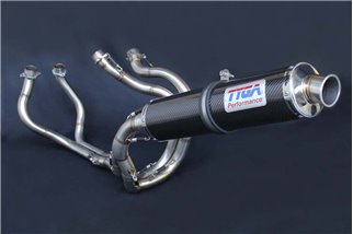 Terminale di scarico race inox tondo carbonio Tyga Honda VFR400RR NC30