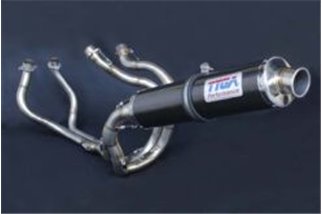 Terminale di scarico race inox tondo carbonio Tyga Honda VFR400RR NC30