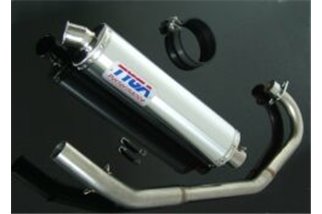 Exhaustset stainless steel alum. silencer round Tyga Honda CBR125R/CBR150R 2004-10