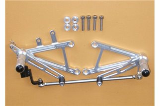 Kit marchepied racing cnc argent Tyga Honda NSR150SP