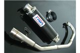 Exhaustset stainless steel carbon silencer round Tyga Honda CBR125R/CBR150R 2004-10