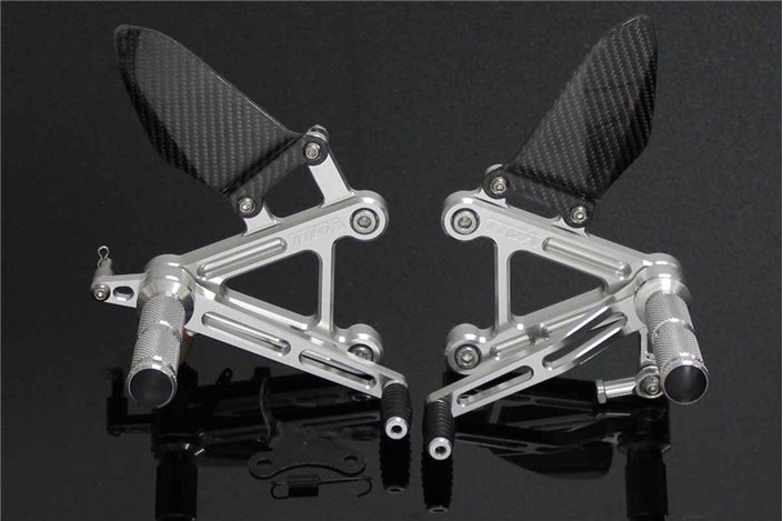 Racing step kit cnc silver Tyga Honda CBR400RR NC29