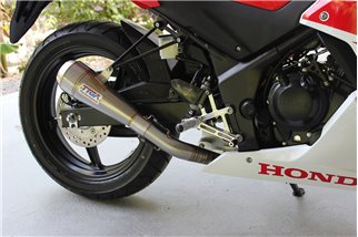 Auspuffset Edelstahl Madenschalldämpfer Tyga Honda CBR300R 2014-