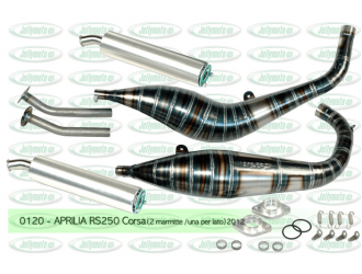 Jollymoto 0120 Coppia marmitte Versione Corsa sil alluminio Aprilia rs 250