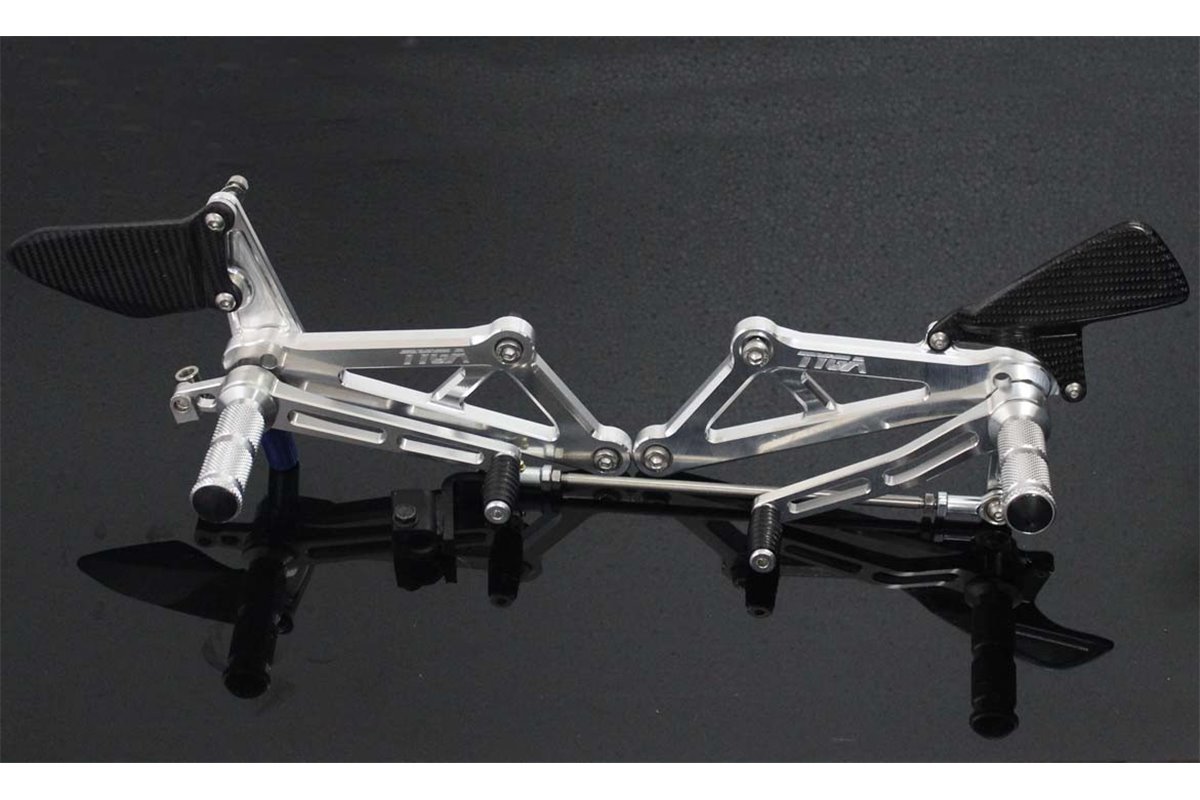 Racing Step Kit CNC Silber Tyga Honda CBR250R 2011 - 15