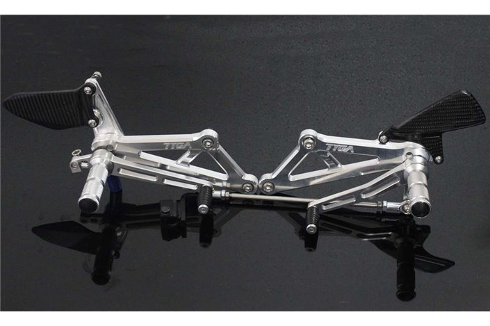 Kit marchepied racing cnc argent Tyga Honda CBR300R 2014-