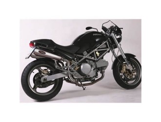 Coppia alta terminali di scarico exhaust racing steel style Ducati MONSTER 620 marving