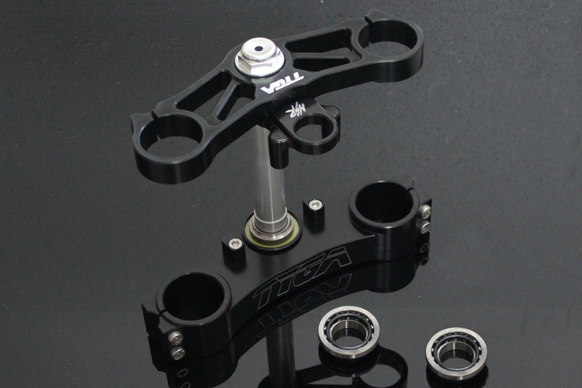 Triple clamp set cnc black Tyga Honda NSR250 MC21